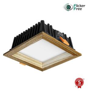 APLED - LED Svetilka SQUARE WOODLINE LED/6W/230V 3000K 12x12 cm pepel trden les