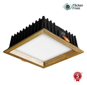 APLED - LED Svetilka SQUARE WOODLINE LED/12W/230V 4000K 17x17 cm pepel trden les