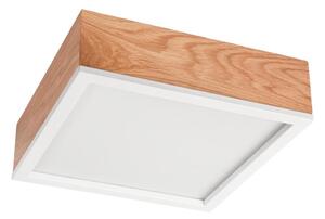 Stropna svetilka OAK SQUARE 2xE27/15W/230V 31x31 cm hrast/bela