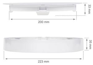 LED Vgradna svetilka ALGINE 2v1 LED/18W/230V 3000K