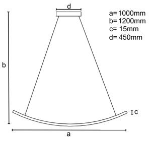 LED Zatemnitveni lestenec na vrvici LED/70W/230V 3000-6500K + Daljinski upravljalnik