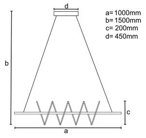 LED Zatemnitveni lestenec na vrvici LED/70W/230V 3000-6500K + Daljinski upravljalnik