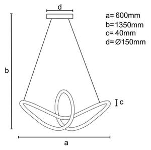 LED Zatemnitveni lestenec na vrvici LED/25W/230V 3000-6500K + Daljinski upravljalnik