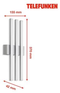 Telefunken 313104TF - LED Zunanja stenska svetilka 3xLED/4W/230V IP44