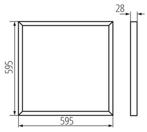 Kanlux 31173 - LED Nadgradni panel BAREV LED/40W/230V 4000K 60x60 cm