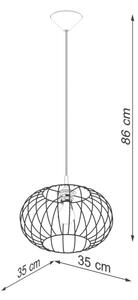 Sollux SL.1185 - Lestenec na vrvici TSUNO 1xE27/15W/230V črna