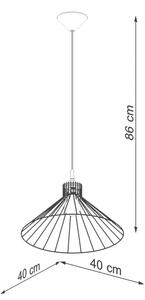 Sollux SL.1186 - Lestenec na vrvici EDA 1xE27/15W/230V črna