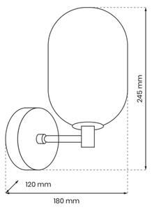 Stenska svetilka ALIAS 1xG9/8W/230V črna/siva