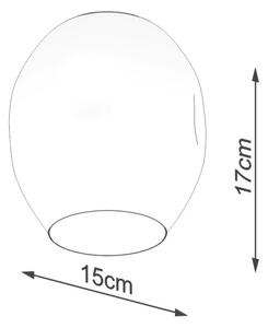 Sollux TP.2008 - Nadomestno steklo FILLAN E27 črna