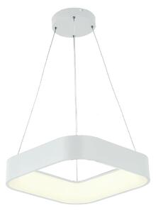 LED Lestenec na vrvici LED/30W/230V 3000K 45x45 cm bela