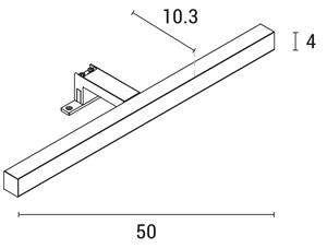 LED Kopalniška luč za osvetlitev ogledala LED/7W/230V 4000K 50 cm IP44 krom