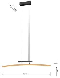 Wofi 7020-106 - LED Zatemnitveni lestenec na vrvici BOLOGNA LED/27W/230V