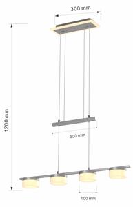 Wofi 7054-503 - LED Zatemnitveni lestenec na vrvici JESSE LED/21W/230V mat krom