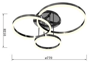 Wofi 9049-405 - LED Zatemnitveni lestenec PERPIGNAN LED/51W/230V črni krom