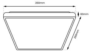 LED Kopalniška stropna svetilka DABAR LED/11W/230V 4000K 26x26 cm IP44