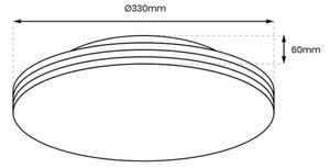 LED Kopalniška stropna svetilka BEVER LED/16W/230V 4000K pr. 33 cm IP44