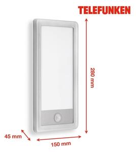 Telefunken 313904TF-LED Zunanja stenska svetilka s senzorjem LED/16W/230V IP44