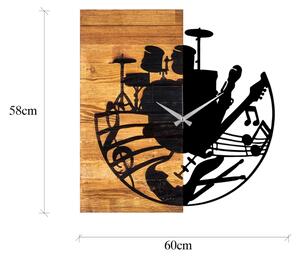 Stenska ura 60x58 cm 1xAA les/kovina