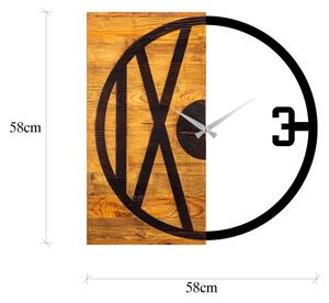 Stenska ura 58x58 cm 1xAA les/kovina