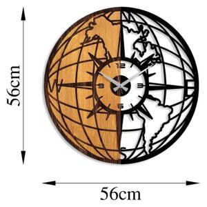 Stenska ura pr. 56 cm 1xAA les/kovina