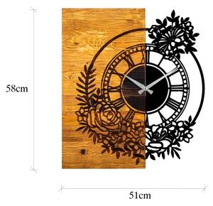 Stenska ura 58x51 cm 1xAA les/kovina