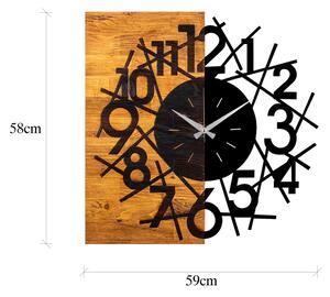 Stenska ura 59x58 cm 1xAA les/kovina