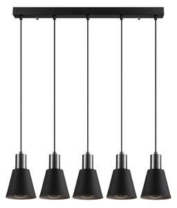 Lesten na vrvici KEM 5xE27/40W/230V črna