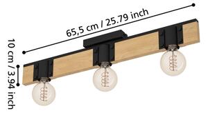 Eglo 43901 - Stropna svetilka BAILRIGG 3xE27/40W/230V