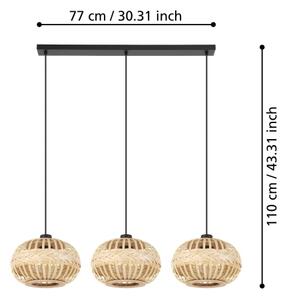 Eglo 43863 - Lestenec na vrvici AMSFIELD 3xE27/40W/230V