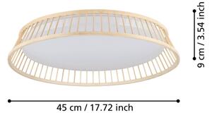 Eglo 900797 - LED Stropna svetilka LUPPINERIA LED/20W/230V rjava