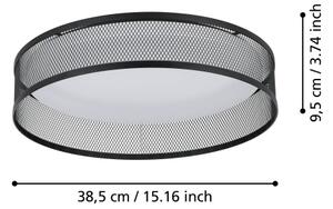 Eglo 900795 - LED Stropna svetilka LUPPINERIA LED/20W/230V črna