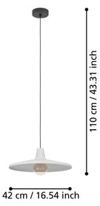 Eglo 900833 - Lestenec na vrvici MINIERE 1xE27/40W/230V