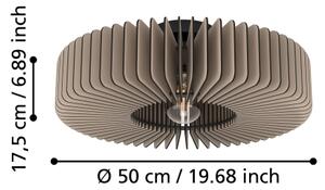 Eglo 900832 - Stropna svetilka PALOMBAIA 1xE27/40W/230V siv