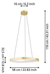 Eglo 900917 - LED Zatemnitveni lestenec na vrvici VALLEROSA LED/25,2W/230V