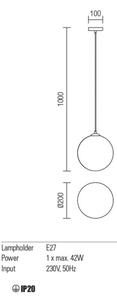 Redo 01-1064 - Lestenec na vrvici OLA 1xE27/42W/230V