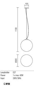 Redo 01-1065 - Lestenec na vrvici OLA 1xE27/42W/230V