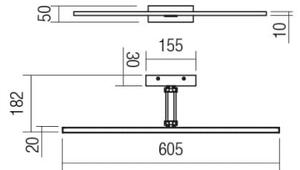 Redo 01-3462 - LED Svetilka za slike LINEAR LED/8W/230V 60,5 cm CRI 92 bela