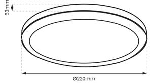 Brilagi - LED Kopalniška stropna svetilka PERA 18W/230V pr. 22 cm IP65 srebrna