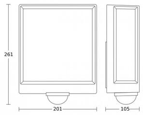 Steinel 085247 - LED Zunanja stenska svetilka s senzorjem L40SC LED/12,9W/230V