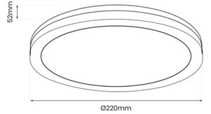 LED Zunanja stropna svetilka MARLON LED/18W/230V 4000K IP54 črna