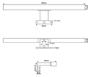 Top Light - LED Kopalniška luč za osvetlitev ogledala OREGON LED/7W/230V 40 cm IP44