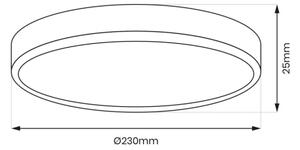 LED Stropna svetilka MAQ LED/18W/230V 3000/4000/6500K IP40 črna