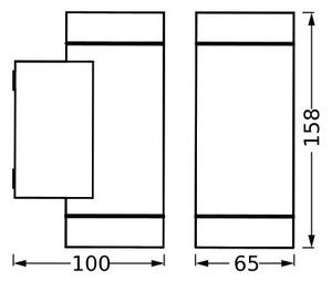Ledvance - Zunanja stenska svetilka ITYS 2xGU10/35W/230V IP65