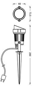 Ledvance - LED Zunanja svetilka SPOT SPIKE LED/1W/12V IP44