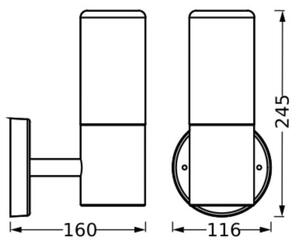 Ledvance - Zunanja stenska svetilka FIGO CYLINDER 1xE27/20W/230V IP44