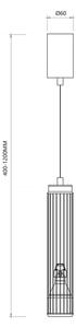 Lestenec na vrvici VERTICAL 1xGU10/8W/230V bela