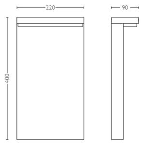 Philips - LED Zunanja svetilka BUSTAN LED/3,8W/230V 40 cm IP44