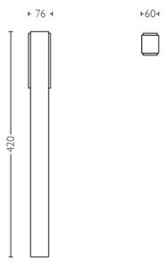 Philips - LED Zunanja svetilka STRATOSPHERE LED/3,8W/230V 42 cm 2700K IP44