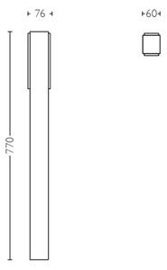 Philips - LED Zunanja svetilka STRATOSPHERE LED/3,8W/230V 77 cm 2700K IP44