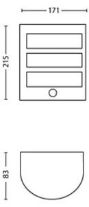 Philips - LED Zunanja stenska svetilka s senzorjem PYTHON LED/3,8W/230V IP44